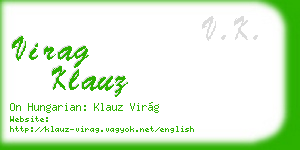 virag klauz business card