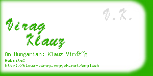 virag klauz business card